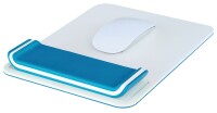 LEITZ 6517 Mauspad Ergo WOW zwei Höhen weiß/blau