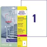 Zweckform L8011-10 Antimikrobielle Etiketten - 210 x 297 mm, permanent, transparent, 10 Stück