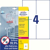 Zweckform Folienetiketten 105x148 mm transparent L8013-10...