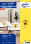 Zweckform Hinweisetiketten Platz frei halten gelb 49405