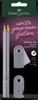 Faber Castell Bleistiftset Sparkle 2 Bleist B Rad+Sp gray