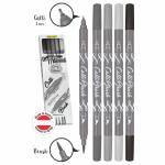 Faserschreiber 5ST Duo grey Edition ONLINE 19105 Calli.Brush