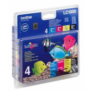 Brother Original Brother Tintenpatrone MultiPack Bk,C,M,Y (LC-1000VAL,LC-1000VALBPDR)