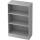 Hammerbacher Regal - 3OH, 40 cm tief, Sockelblende, Grau