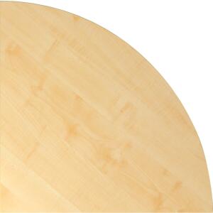 Hammerbacher Verkettungswinkel Viertelkreis für 4-Fuß-Schreibtisch - 80 x 80 cm, Ahorn