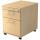 Hammerbacher Rollcontainer - 42,8 x 59 x 58 cm, 1 Schub, Hängeregistratur, Relinggriff, Ahorn