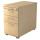 Hammerbacher Standcontainer - 42,8 x 76 x 80 cm, 2 Schübe, Hängeregistratur, Relinggriff, Ahorn