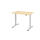 Hammerbacher Sitz-Steh-Schreibtisch mit T-Fuß - 120 x 72-119 x 80 cm, elektr. höhenverstellbar, Ahorn
