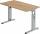 Wandschreibtisch 120x67,2cm Asteiche/sil HAMMERBACHER VOS612/R/S