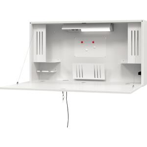 Hammerbacher Wandschreibtisch Mini Office weiß/weiß