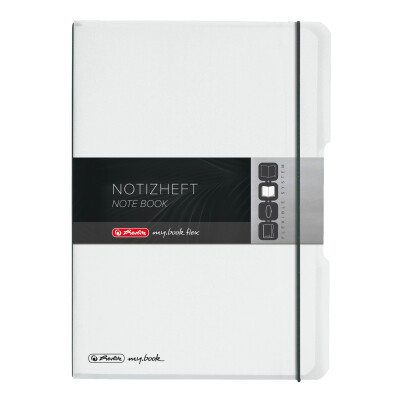Herlitz Notizh.flex PP A4,2x40 Bl.kar.lin. trans.gelocht,Mikroperf. my.book