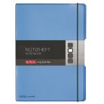 Herlitz Notizh.flex PP A4,2x40 Bl.kar.lin. blau...