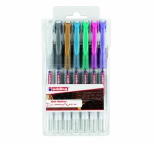 Edding Gelroller 2185 7er-Set metallic-weiß