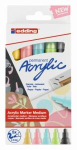Edding Acrylmarker medium 5100 5er-Set sortiert pastell
