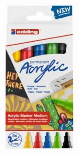 Edding Acrylmarker medium 5100 5er-Set sortiert basic