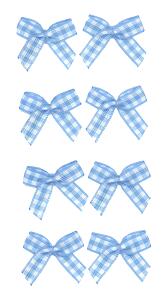 ROESSLER PAPIER Handmade Sticker Karoschleifen Blau, Rössler