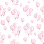 Serviette 24x24cm Petit Ballons rose, 3-lagig, 20...