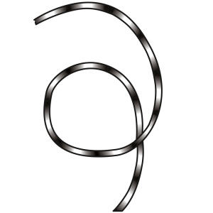 HQ Drachenschwanz Tube Tail Black & White Gradient 6 m