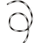 HQ Drachenschwanz Tube Tail Black & White Gradient 6 m