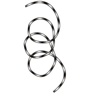 HQ Drachenschwanz Tube Tail Black & White Gradient 24 m