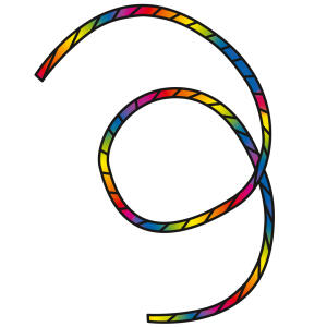 HQ Drachenschwanz Tube Tail Rainbow Spiral 6 m