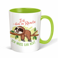 Trötsch Tasse Faultier Rentner weiß gr 9,5 x...