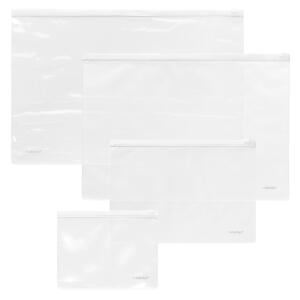 FSY Sammelhülle A5 aus EVA mit Zip, Filofax-Lochung, klar, 1 Stück