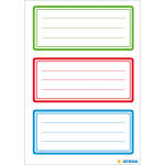 Herma Schuletiketten 76 x 35 mm Tricolor 6 Bl 18 Etik.