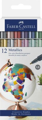 Faber Castell Marker Metallics 1,5 mm 12er Kartonetui