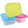 Frischhaltedose 18x13x6cm  rechteckig sortiert, blau, grün, pink