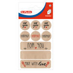 Herlitz Kraftpapiersticker Motiv 2, 3 Bogen