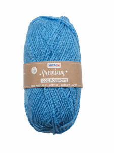 Premium Strickgarn  50g blau, Wolle aus 100% Acryl, ca. 140m, waschbar bis 30°C, Glorex