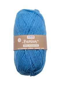 Premium Strickgarn 50g blau, Wolle aus 100% Acryl, ca. 140m,