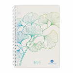 Herlitz Spiralblock A5 GREENline Ginkgo 70 Blatt kariert