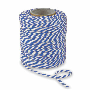 Baumwollkordel  50mx2mm blau weiß, Pattberg