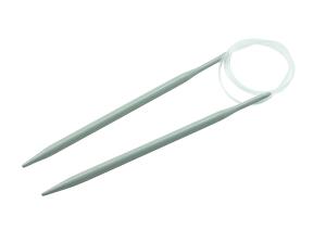 Rundstricknadeln 80cm 5,0mm grau, zum Rund- und Flächenstricken