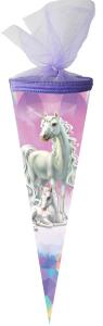Nestler Schultüte Tüllv. 50 cm rund EinhornMärWald