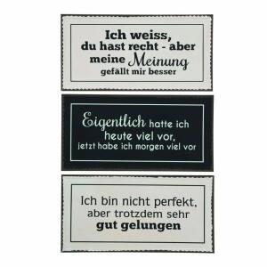 Schild Priol 40x20cm  grau schwarz 3fach, sortiert, aus Metall, Boltze