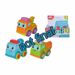 ABC Press n Go Laster  9cm 3fach sortiert, 3 Farben: orange, grün, blau, ab 12 Monaten, Simba