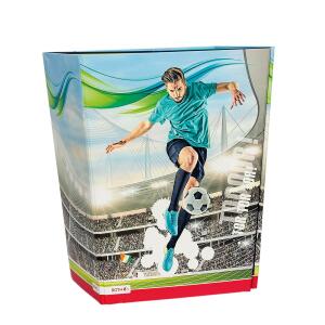 Roth Faltbarer Papierkorb mit 10 l Fassungsvermögen Motiv Fussball