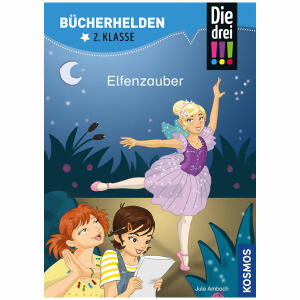 Die drei !!! Elfenzauber  Bücherhelden 2. Klasse, Detektivbuch von Jule Ambach, illustriert von K. Rau,, 64 Seiten, ab 7 Jahren, Kosmos
