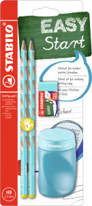 STABILO EASYgraph S Schul-Set blau L mit Spitzer und Radierer
