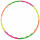 Hudora Hula Hoop Reifen  verstellbar Ø 60 bis 90cm, aus 8 Teilen zusammensteckbar, je 2 Teile in pink, gelb,, grün, orange, mit Massage-Noppen, für den Außenbereich, geeignet