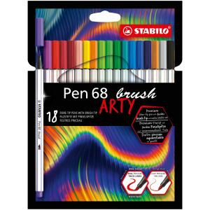 STABILO Pen 68 brush 18er Kartonetui „ARTY"