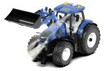 Siku New Holland T7.315 mit Frontlader blau, und...