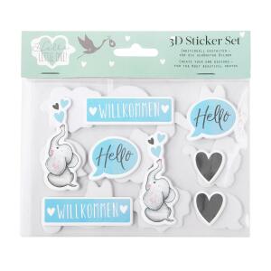 Goldbuch 3D Sticker hello little one blau
