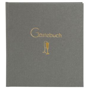 Goldbuch Gästebuch Cheers grau
