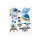 Roth  XXL 3D-Sticker Raumfahrt, 30x30 cm, 7 Teile