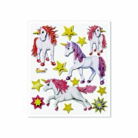 Roth  XXL 3D-Sticker Einhorn, 30x30 cm, 14 Teile