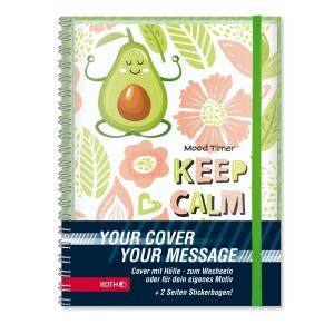 Roth Mood-Timer mit Wechselcover und Wire-O-Bindung, Stickerbogen